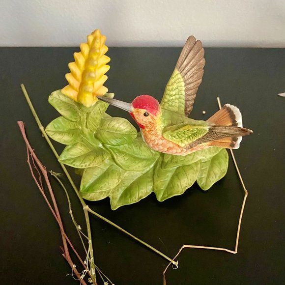 Allen's Bronson Collection, Hummingbird with Aphelandra Flower, looks so natural - Picture 8 of 16